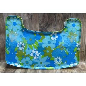 Vintage MCM 1970's Flower Power‎ Baby High Chair Fiberglass Tray Table Kitchen